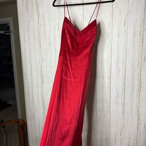 Vintage 100% silk Laundry by Design Red Dress